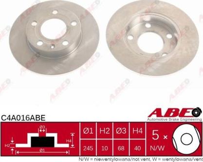 ABE C4A016ABE - Disc frana parts5.com