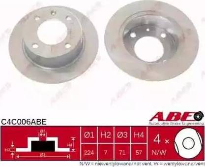 ABE C4C006ABE - Disc frana parts5.com