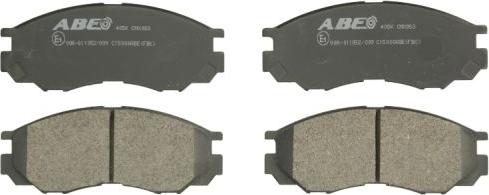 ABE C15000ABE - Sada brzdových destiček, kotoučová brzda parts5.com