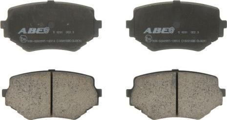 ABE C18001ABE - Комплект спирачно феродо, дискови спирачки parts5.com