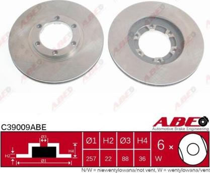 ABE C39009ABE - Disc frana parts5.com