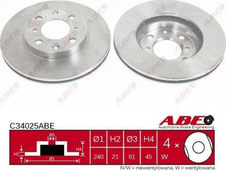 ABE C34025ABE - Kočioni disk parts5.com