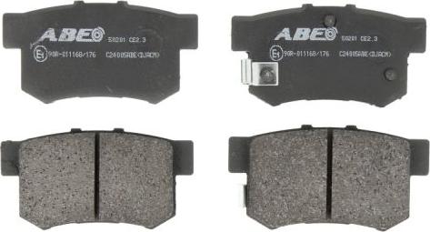 ABE C24005ABE - Fékbetétkészlet, tárcsafék parts5.com