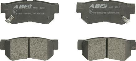 ABE C20510ABE - Sada brzdových destiček, kotoučová brzda parts5.com