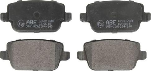 ABE C2G017ABE - Brake Pad Set, disc brake parts5.com