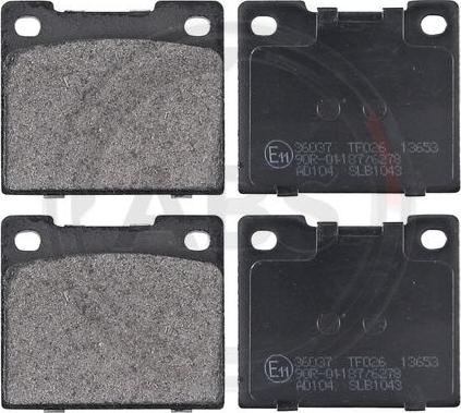 A.B.S. 36037 - Brake Pad Set, disc brake parts5.com