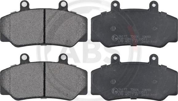 A.B.S. 36177 - Set placute frana,frana disc parts5.com