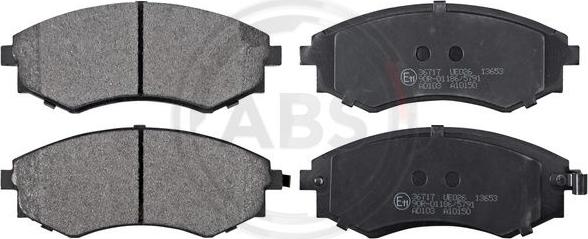 A.B.S. 36717 - Sada brzdových destiček, kotoučová brzda parts5.com