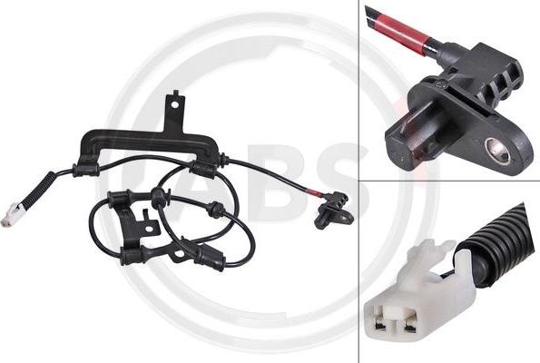 A.B.S. 31839 - Sensor, wheel speed parts5.com