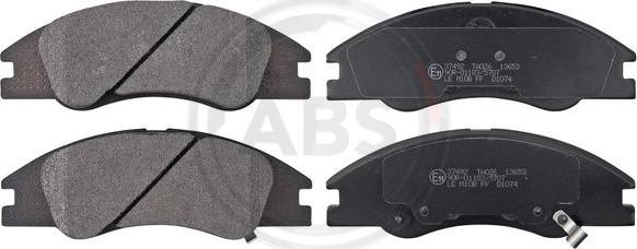 A.B.S. 37492 - Sada brzdových destiček, kotoučová brzda parts5.com