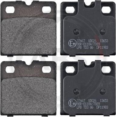 A.B.S. 37467 - Set placute de frana,frana de parcare cu disc parts5.com