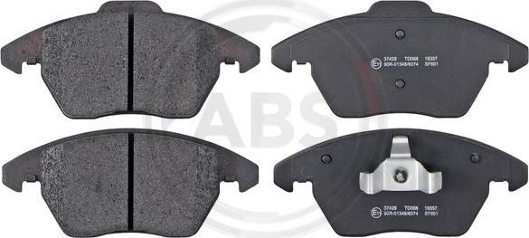 A.B.S. 37429 - Fékbetétkészlet, tárcsafék parts5.com