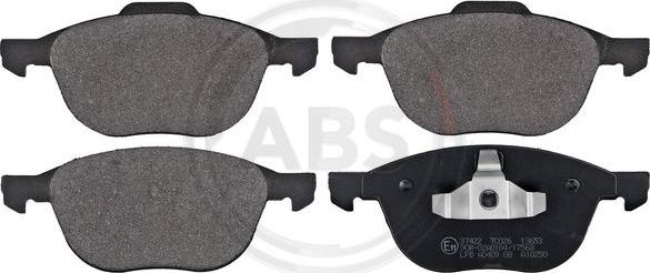 A.B.S. 37422 - Fékbetétkészlet, tárcsafék parts5.com