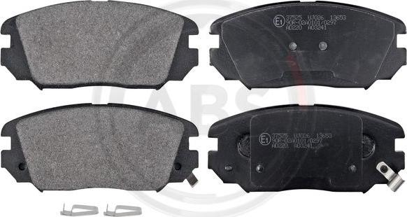 A.B.S. 37525 - Sada brzdových destiček, kotoučová brzda parts5.com