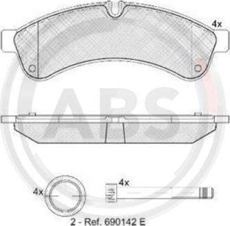 A.B.S. 37638 - Set placute frana,frana disc parts5.com