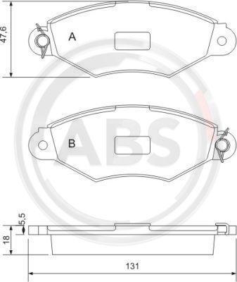 A.B.S. 37040 - Σετ τακάκια, δισκόφρενα parts5.com