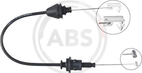 A.B.S. K37550 - Gaz pedalı teli parts5.com