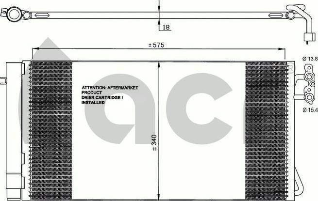 ACR 300658 - Condenser, air conditioning parts5.com