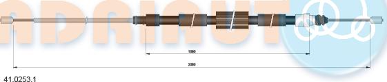 Adriauto 41.0253.1 - Čelično uže, parkirna kočnica parts5.com