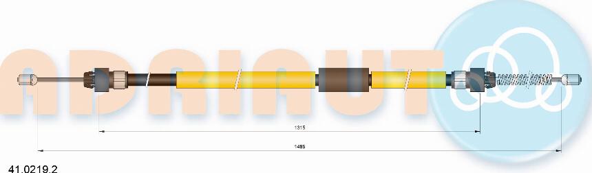 Adriauto 41.0219.2 - Huzal, rögzítőfék parts5.com