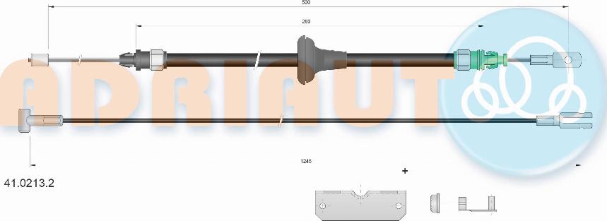 Adriauto 41.0213.2 - Żażné lanko parkovacej brzdy parts5.com