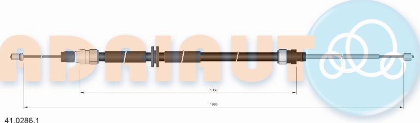 Adriauto 41.0288.1 - Tažné lanko, parkovací brzda parts5.com