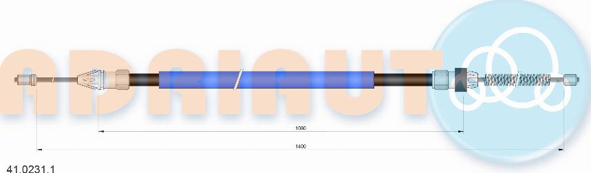 Adriauto 41.0231.1 - Жило, ръчна спирачка parts5.com