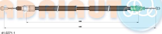 Adriauto 41.0271.1 - Żażné lanko parkovacej brzdy parts5.com