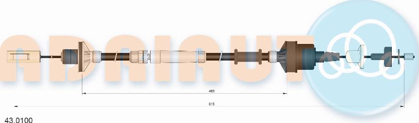 Adriauto 43.0100 - Clutch Cable parts5.com