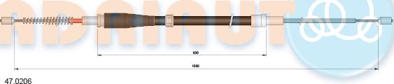 Adriauto 47.0206 - Cablu, frana de parcare parts5.com