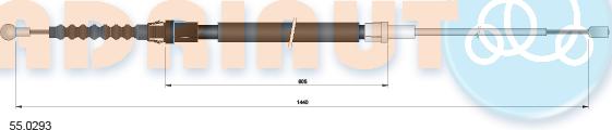 Adriauto 55.0293 - Cable de accionamiento, freno de estacionamiento parts5.com