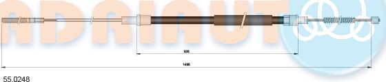 Adriauto 55.0248 - Cablu, frana de parcare parts5.com