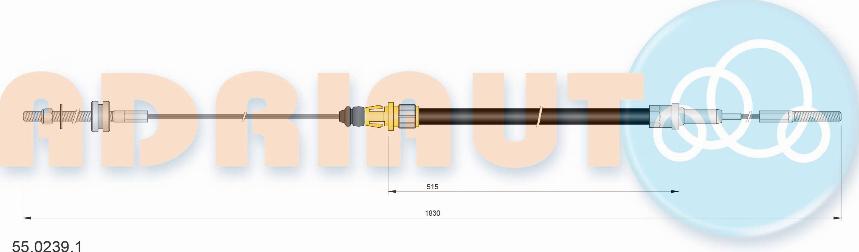 Adriauto 55.0239.1 - Żażné lanko parkovacej brzdy parts5.com