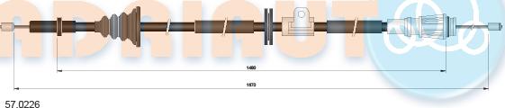 Adriauto 57.0226 - Cable, parking brake parts5.com