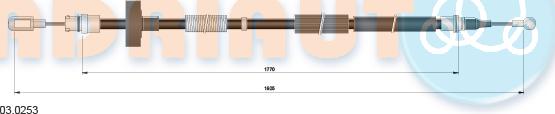 Adriauto 03.0253 - Čelično uže, parkirna kočnica parts5.com