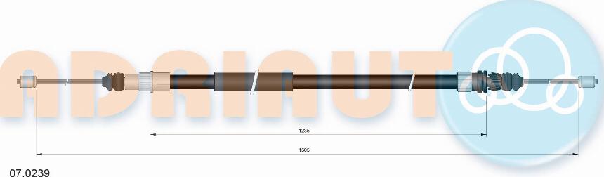 Adriauto 07.0239 - Cable, parking brake parts5.com