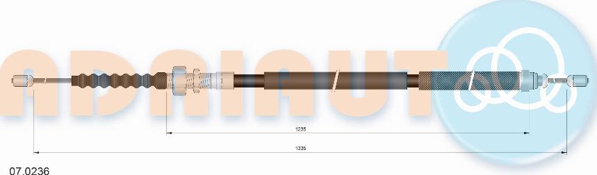 Adriauto 07.0236 - Cable, parking brake parts5.com