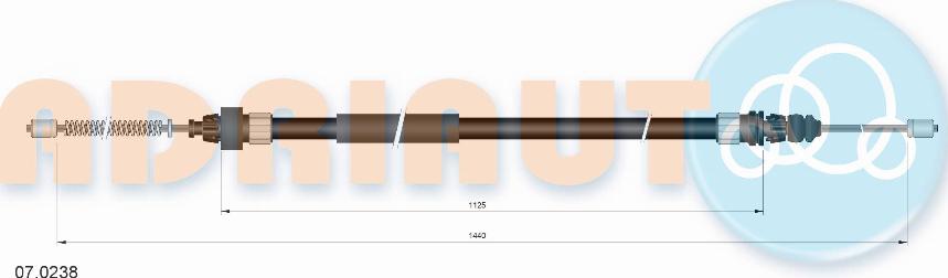 Adriauto 07.0238 - Cable de accionamiento, freno de estacionamiento parts5.com