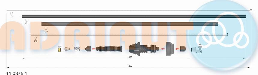 Adriauto 11.0375.1 - Kaasuvaijeri parts5.com