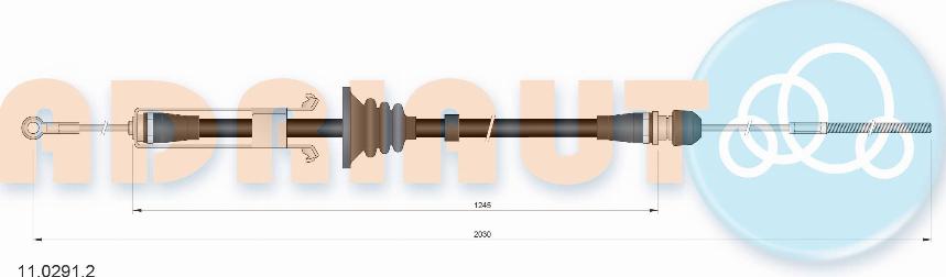 Adriauto 11.0291.2 - Cablu, frana de parcare parts5.com