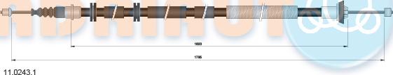 Adriauto 11.0243.1 - Cablu, frana de parcare parts5.com