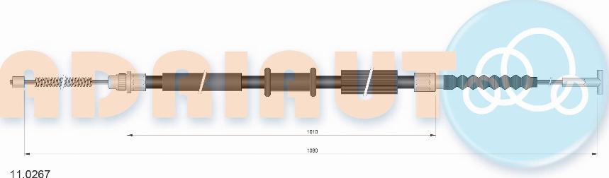 Adriauto 11.0267 - Ντίζα, φρένο ακινητοποίησης parts5.com