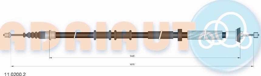 Adriauto 11.0200.2 - Cablu, frana de parcare parts5.com