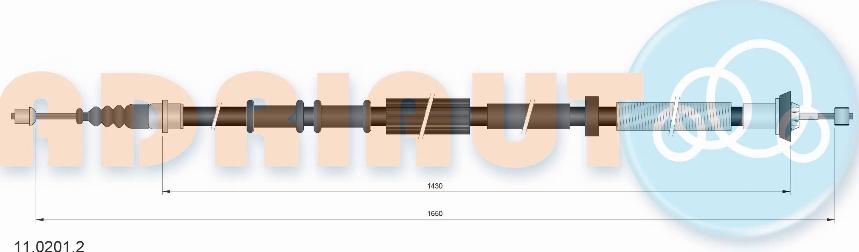 Adriauto 11.0201.2 - Cablu, frana de parcare parts5.com