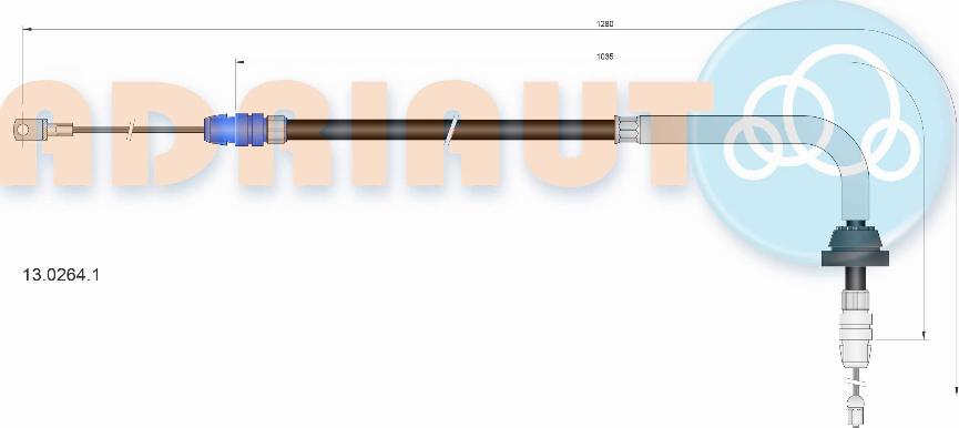 Adriauto 13.0264.1 - Cable, parking brake parts5.com