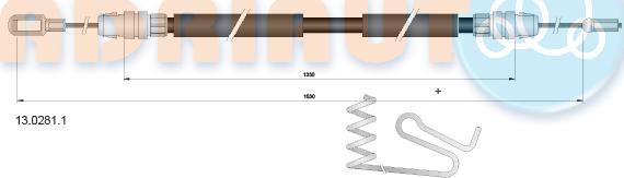 Adriauto 13.0281.1 - Cable, parking brake parts5.com