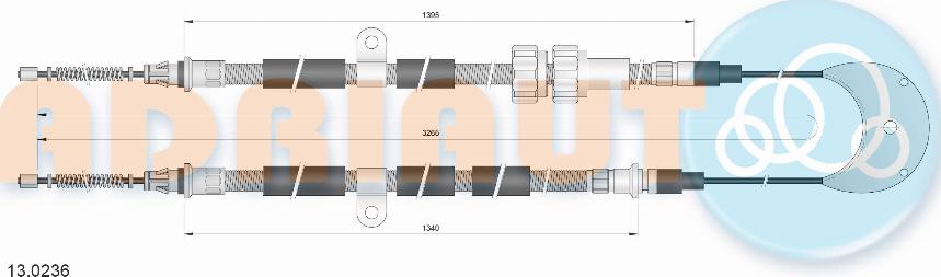 Adriauto 13.0236 - Cable, parking brake parts5.com