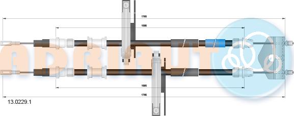 Adriauto 13.0229.1 - Zicovod,rocna zavora parts5.com