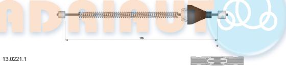 Adriauto 13.0221.1 - Cable de accionamiento, freno de estacionamiento parts5.com