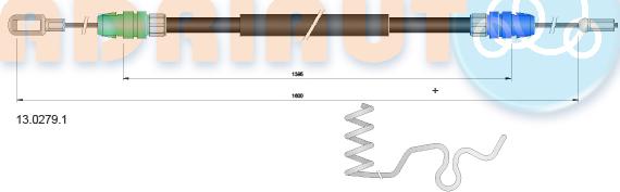 Adriauto 13.0279.1 - Cable, parking brake parts5.com